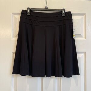 INC International Concepts Black Pleated Mini Skirt